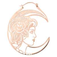 Orecchini in oro rosa design Skull Couple su sfondo bianco