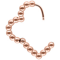 Orecchini Bubble a cuore in oro rosa su sfondo bianco