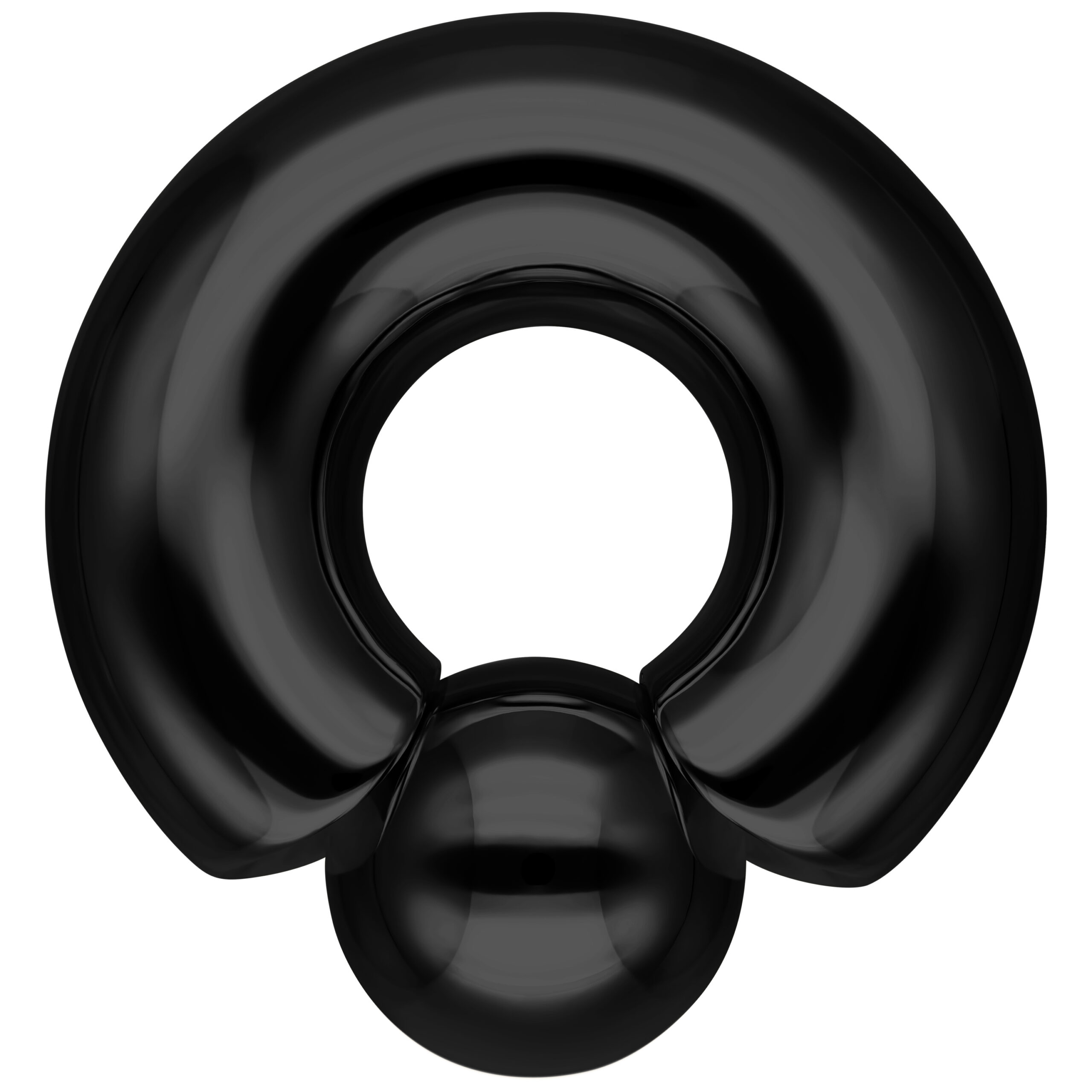 Monster Screw In Ring nero con spessore di 12mm su sfondo bianco