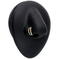 Clicker Double Row Crystal dorato con cristalli bianchi su display nero