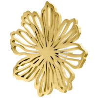 Orecchini a Fiore Dorati in Acciaio Chirurgico Orecchino dorato a forma di fiore in acciaio chirurgico lucidato