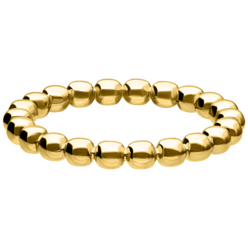 Anello Bubble dorato in acciaio chirurgico, 18,0 mm, su sfondo bianco