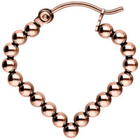 Hoop Bubble Polygon in oro rosa su sfondo bianco