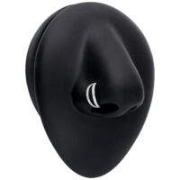 Clicker a Cristalli a Doppia Fila in Argento su testa di modello nero