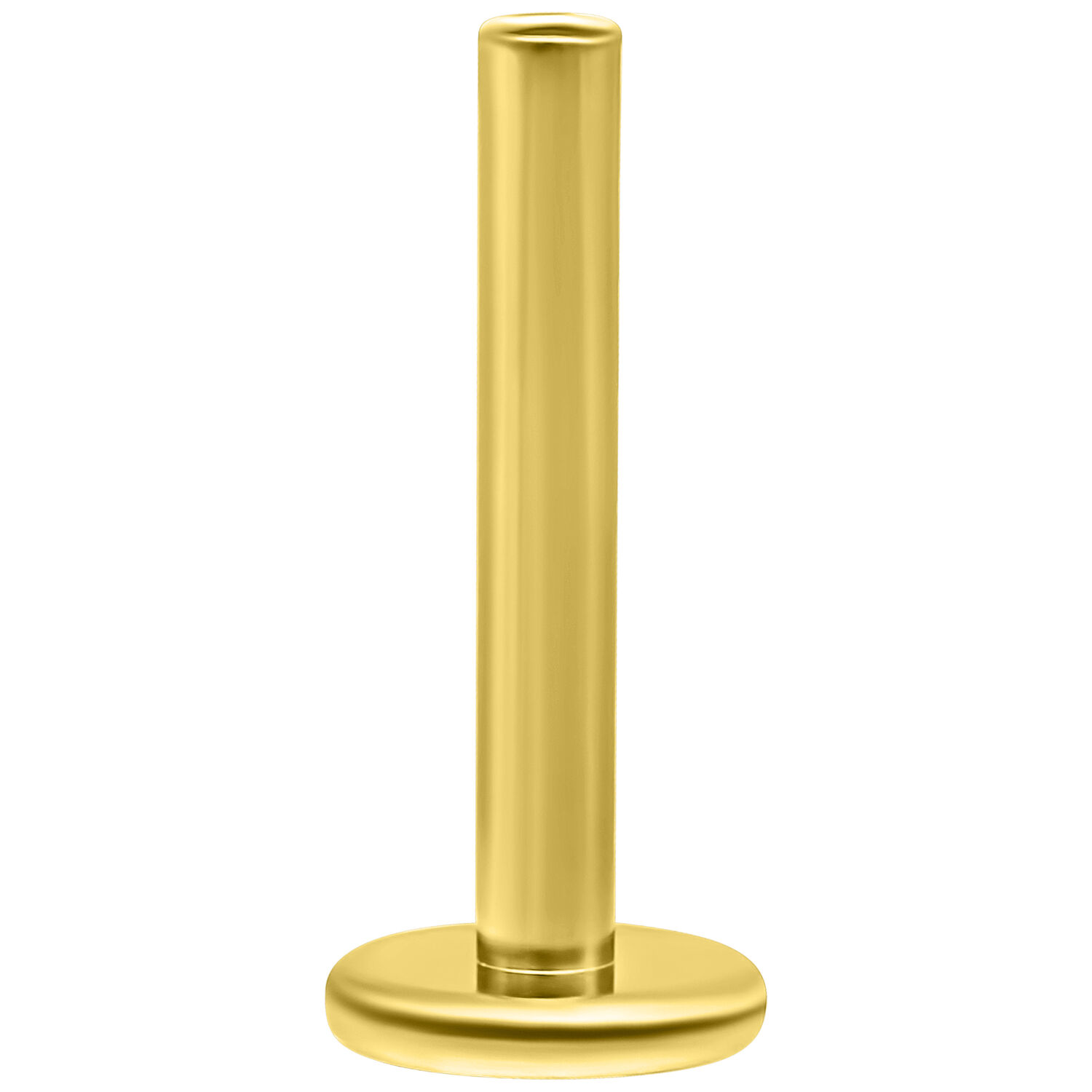 Labret in oro 14K con Perfect Fit, lunghezza 8,0 mm, su sfondo bianco