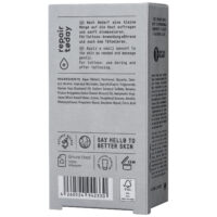 Confezione grigia della No Cosmetics Intensiv Repair Cream con testo e simboli