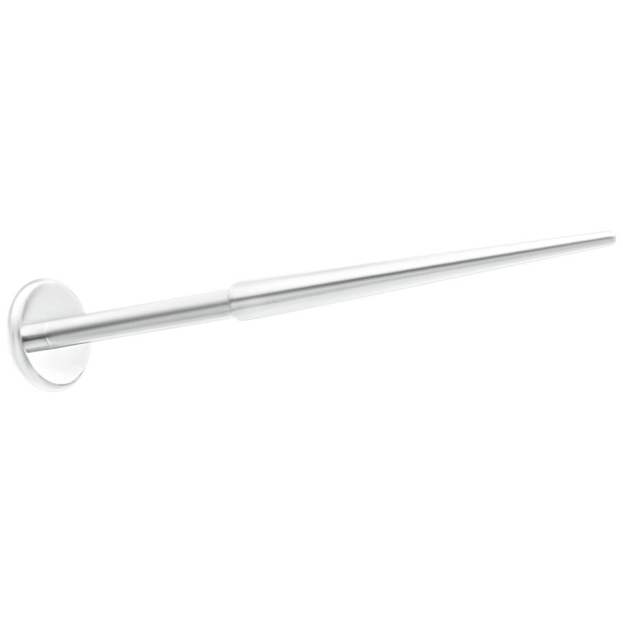 Perno di inserimento Push-Fit argento 1,2mm in titanio su sfondo bianco