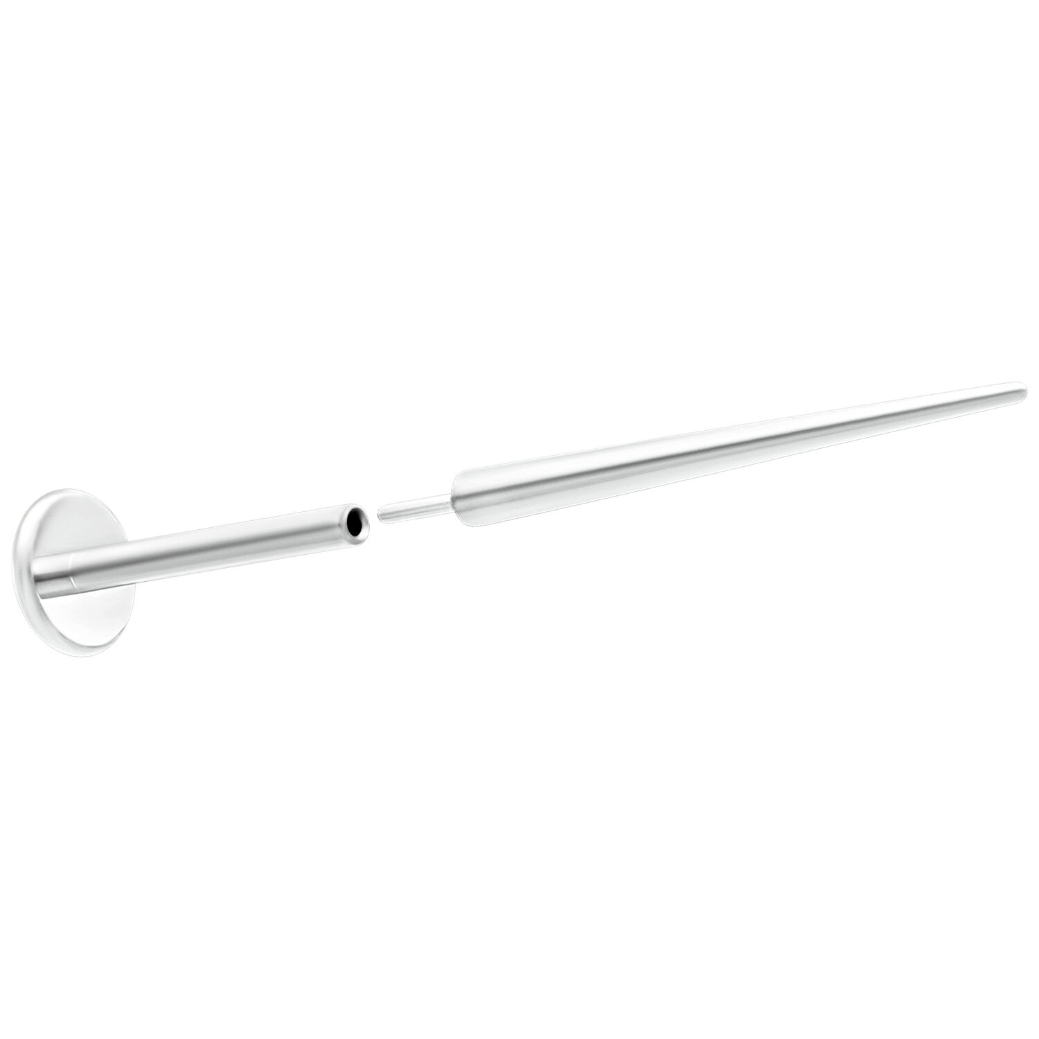 Spina di Inserimento Push-Fit 1.2mm Titanio Argento Spina di inserimento Push-Fit in titanio argento su sfondo bianco