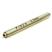 Porta sfera argento per sfere da 2,5 mm su sfondo bianco