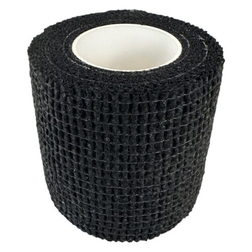 Fascia Grip nera, non tessuta, su sfondo bianco