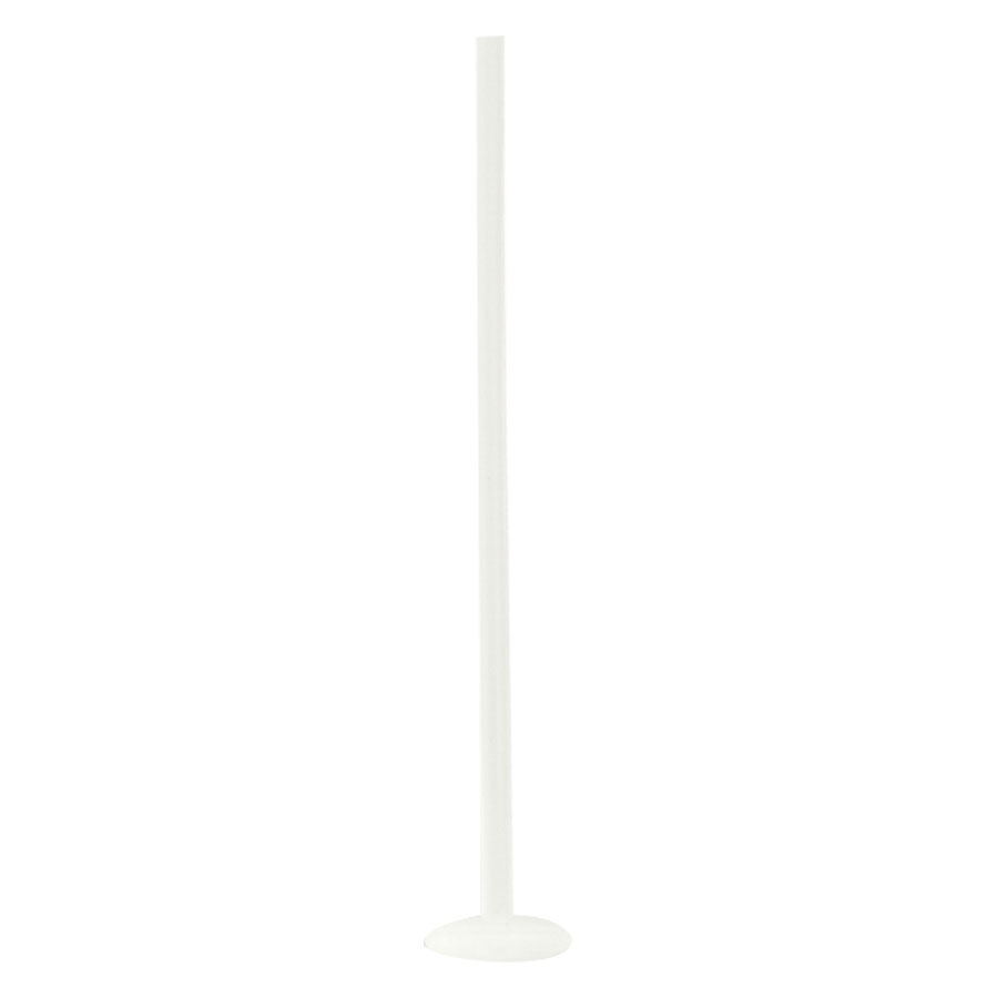 Lungo bastoncino Bioplast bianco, 1.6 mm di spessore, 45 mm di lunghezza su sfondo bianco