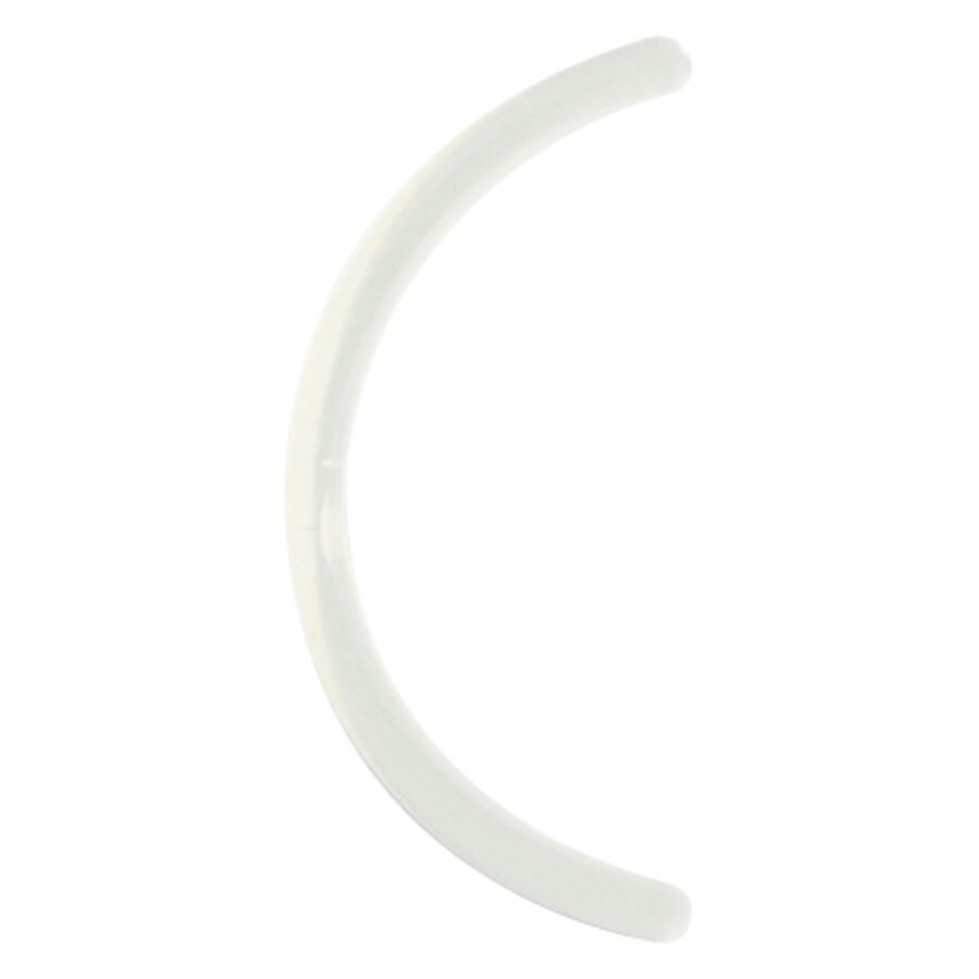 Barra Piercing Curva in Bioplast di Wildcat Barra piercing curva semi-trasparente su sfondo bianco