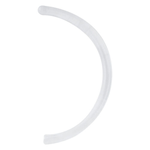 Barra Push-Fit trasparente e curva in Bioplast su sfondo bianco