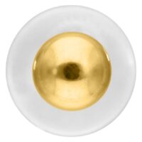 Labret Push-Fit a Sfera Dorato su sfondo bianco, 1,2 mm Spessore
