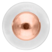 Ball Push-Fit Labret in oro rosa su sfondo bianco