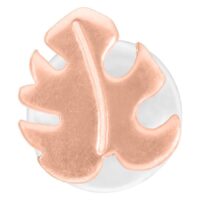 Monstera Push-Fit Labret in oro rosa su sfondo bianco