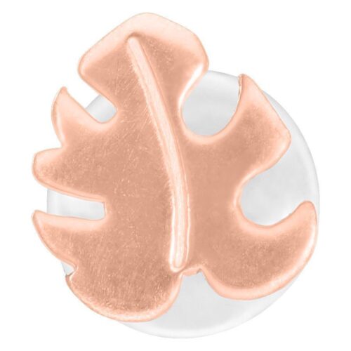 Monstera Push-Fit Labret in oro rosa su sfondo bianco