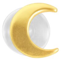 Labret dorato a forma di mezzaluna su sfondo bianco