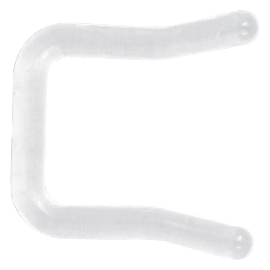Trasparente Keeper per Setto in Bioplast Trasparente, curvo Keeper per setto in Bioplast flessibile su sfondo bianco