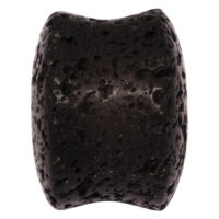 Tappo in Lava Nera di pietra, texture grossolana, organico