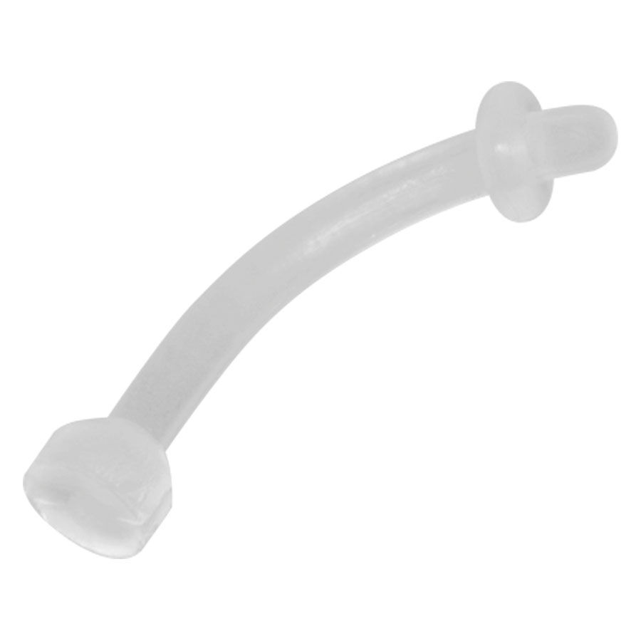 Retainer trasparente in PMMA, barra curva, unisex