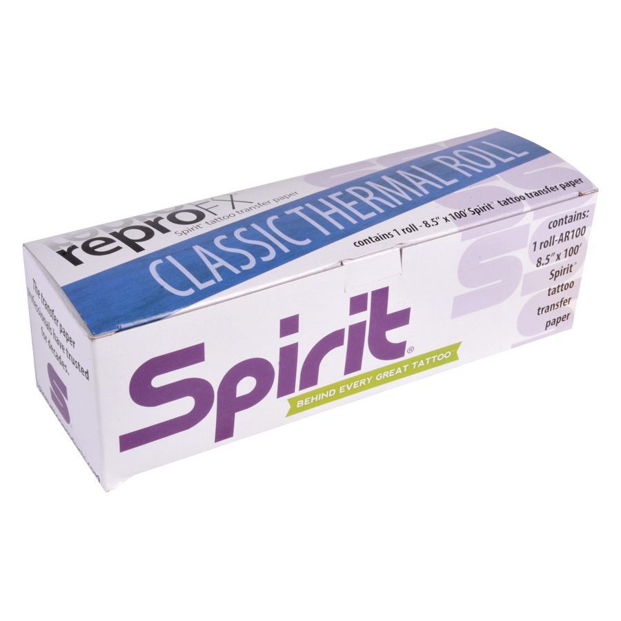Carta termica viola Repro FX Spirit Scatola di carta viola Repro FX Spirit Hectograph su sfondo bianco