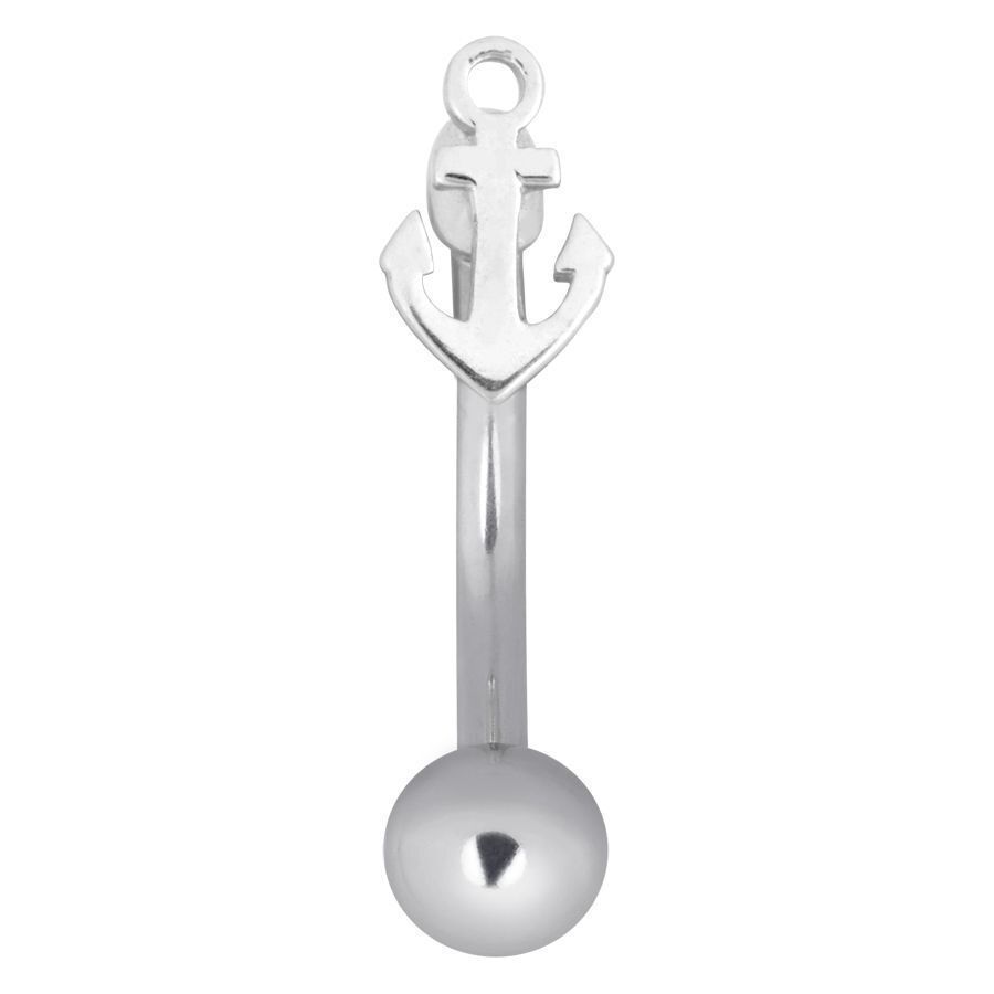Bananabell Micro Anchor in Argento 1,2 mm Bananabell Micro Anchor in argento, spessore 1,2 mm, lunghezza 8,0 mm, su sfondo bianco