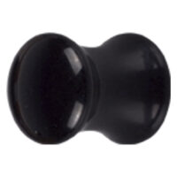 Plug in acrilico nero di Wildcat Plug in acrilico nero, design svasato, su sfondo bianco