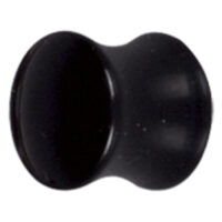 Plug nero in acrilico di Wildcat Plug nero in acrilico con design liscio e svasato su sfondo bianco