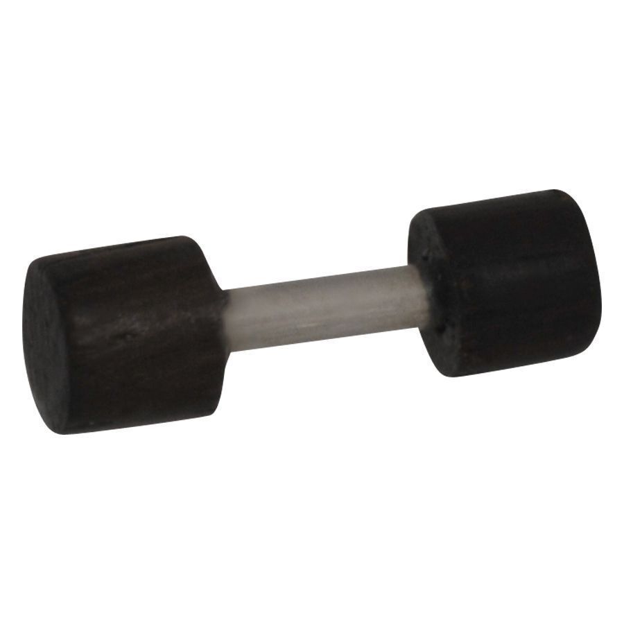 Finto plug in legno nero 4,0 mm Finto plug in legno nero di 4,0 mm su sfondo bianco