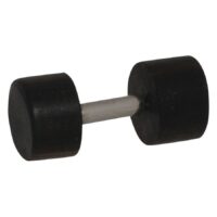 Finto plug nero in legno con asta Finto plug nero in legno con asta d'argento su sfondo bianco
