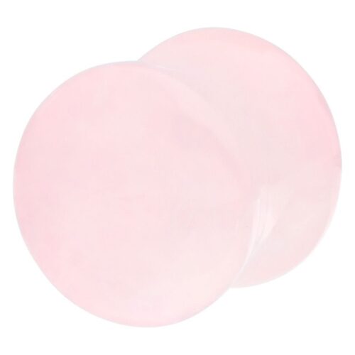 Plug rosa in pietra, dimensione 8,0 mm, su sfondo bianco