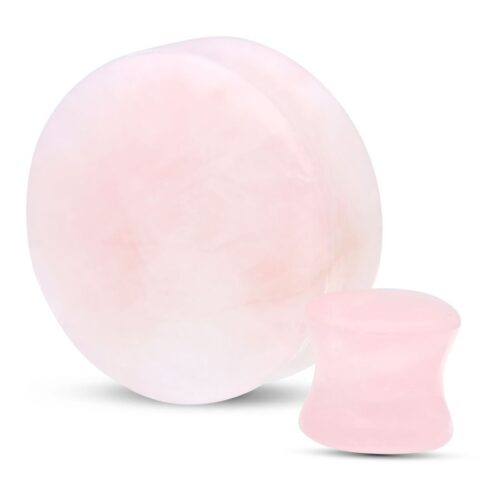 Rosa Steinplug di Wildcat su sfondo bianco, visibili due dimensioni