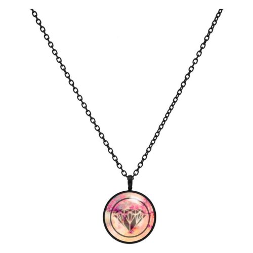 Diamond Black Pink Necklace