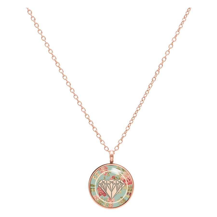 Diamond Roses Mint Necklace