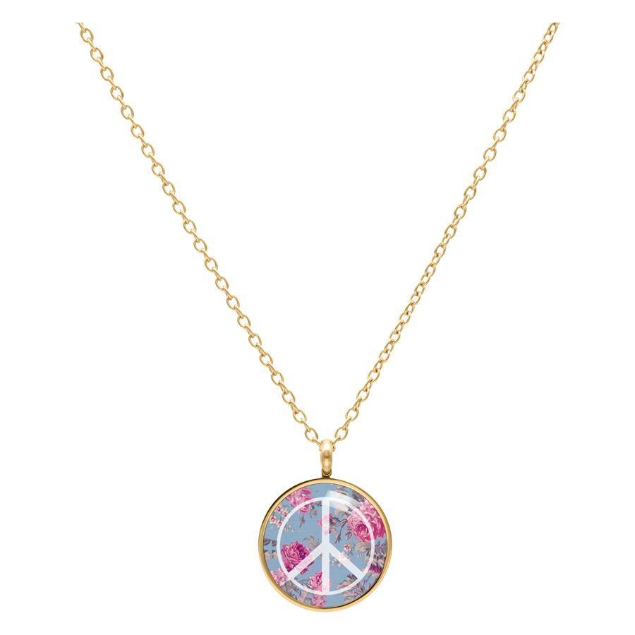 Peace Roses Blue Necklace