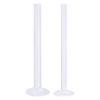 Due barre Labret trasparenti in PTFE su sfondo bianco