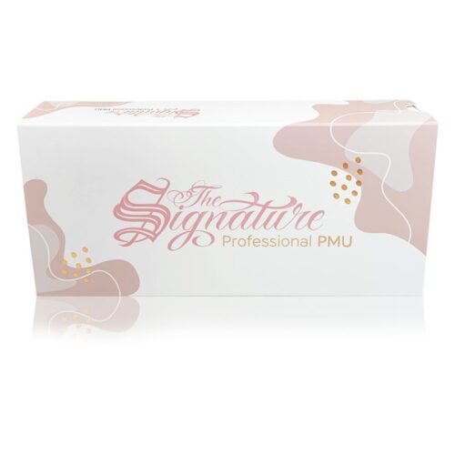 Scatola bianca con scritta 'The Signature' per cartucce PMU Rundliner