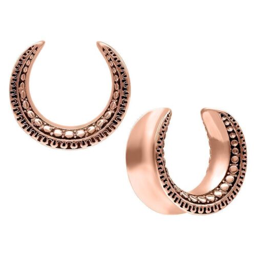 Ear Saddles Maori oro rosa, 25 mm, su sfondo bianco