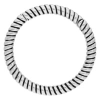 Peso per orecchio in argento con struttura a corda intrecciata su sfondo bianco