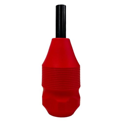 Cartuccia Gripped rossa 30mm con penna nera su sfondo bianco