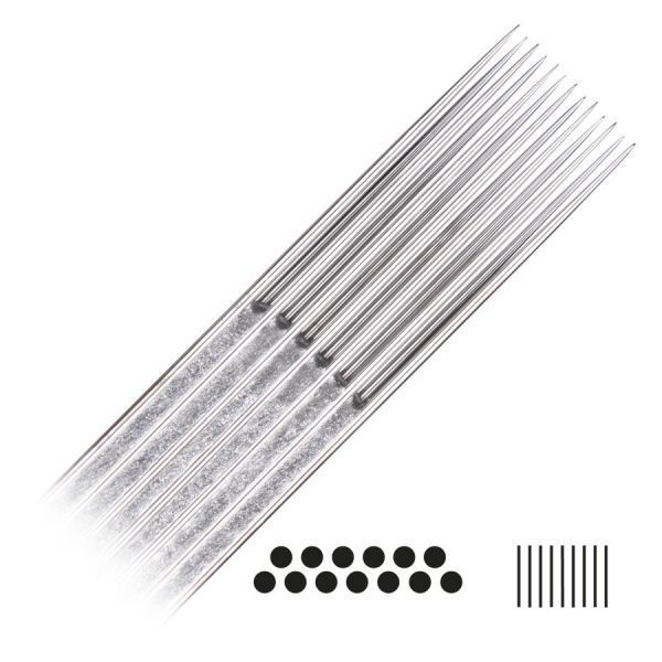 Magnum Long Taper Tattoonadeln aus Chirurgenstahl auf weißem Hintergrund