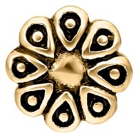 Blossom Labret in goldener Farbe auf weißem Hintergrund