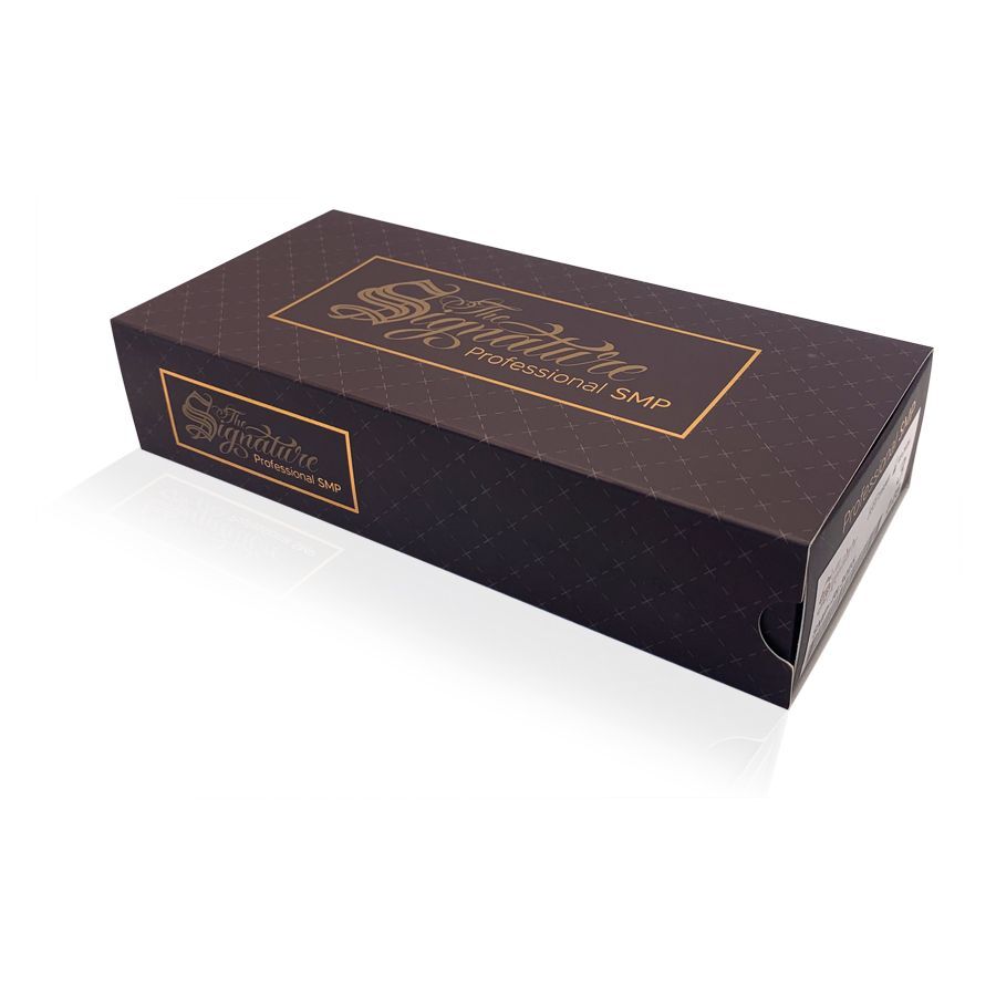 Premium SMP Round Liner Cartridges Box 20 pz Scatola nera con scritta dorata 'The Signature Professional SMP' su sfondo bianco