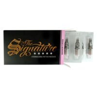 Magnum Curved Cartridge Tattoonadeln 20 Stk Verpackung von Magnum Curved Cartridge Tattoonadeln mit transparenten Kassetten auf weißem Hintergrund