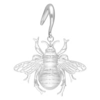 Bee orecchino a peso in argento, 8,0 mm Orecchino a peso Bee in argento, misura 8,0 mm, su sfondo bianco