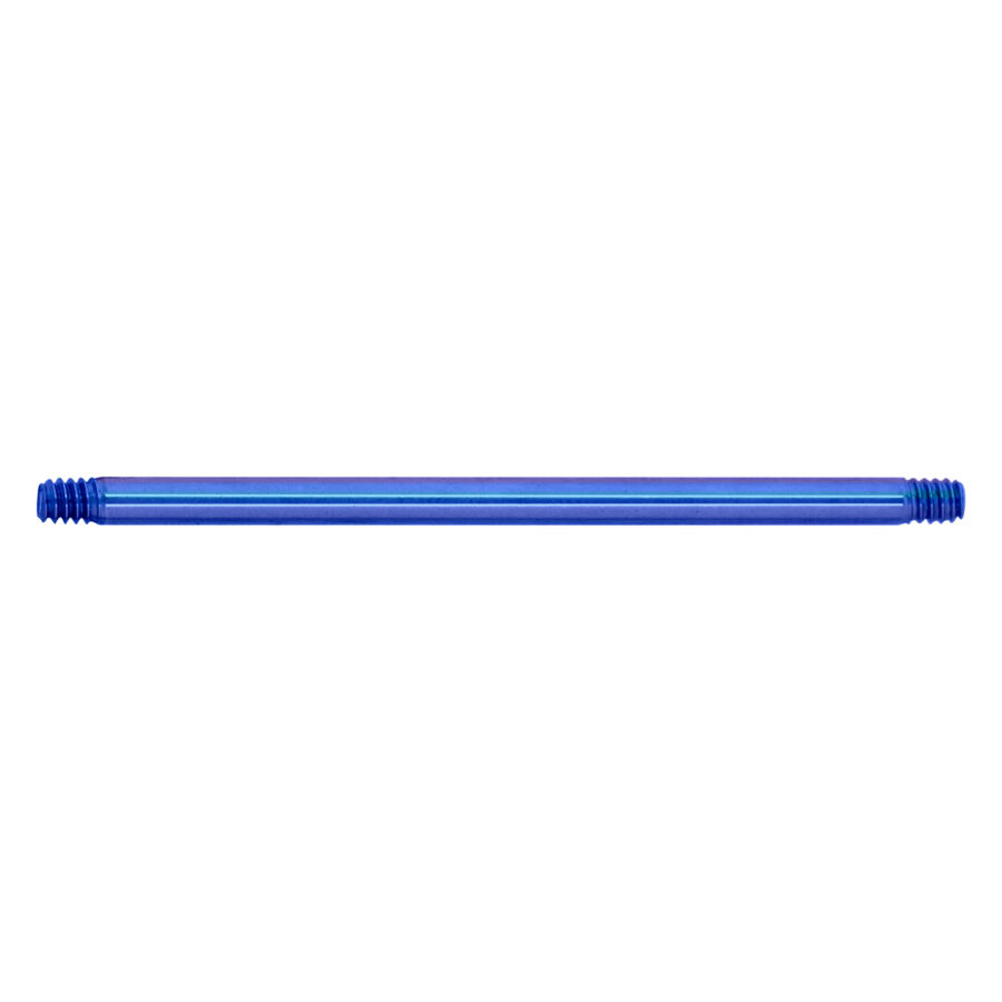 Piercing bar dritto in titanio blu scuro, lungo 25mm, spesso 1,6mm