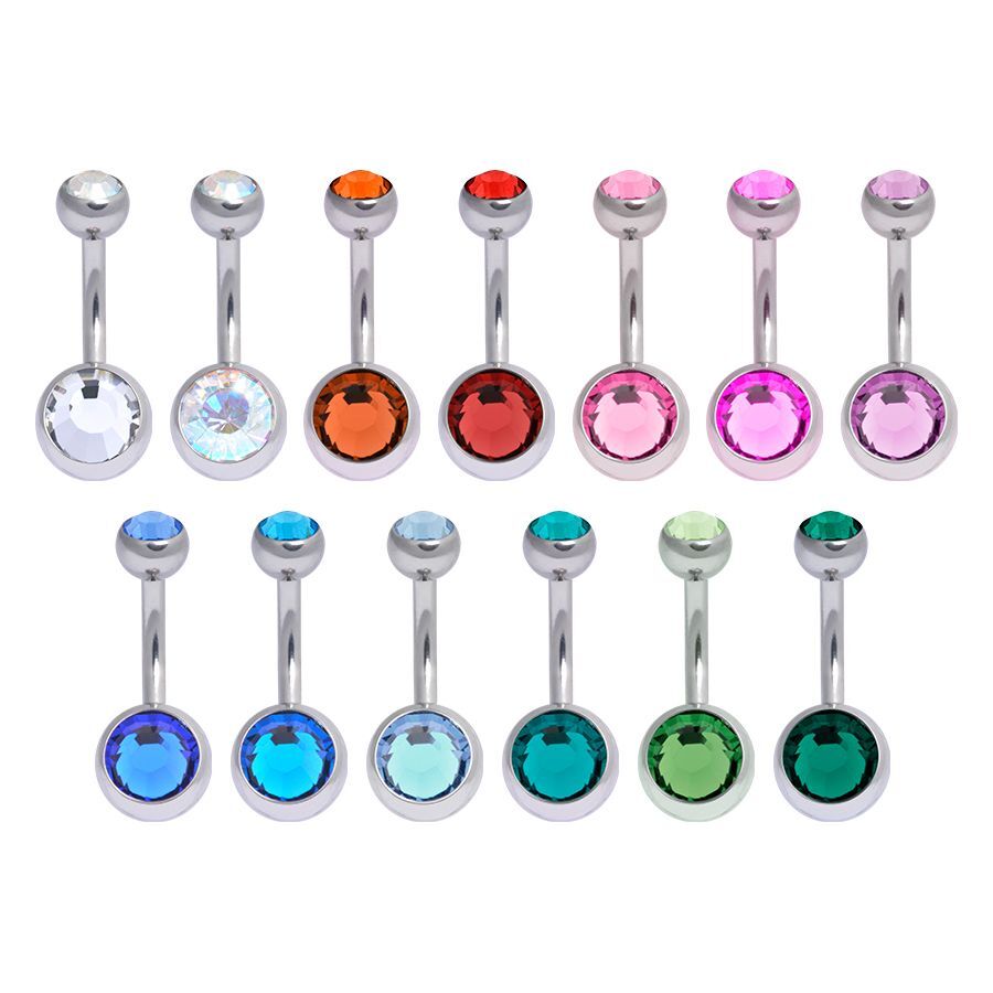 Seno Intimo Piercing Banana Curvo Barbell 1,6mm Con 4mm Zirconia Sfere Acciaio - Foto 5