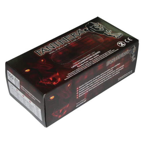 Guanti in lattice Panthera neri in confezione di cartone