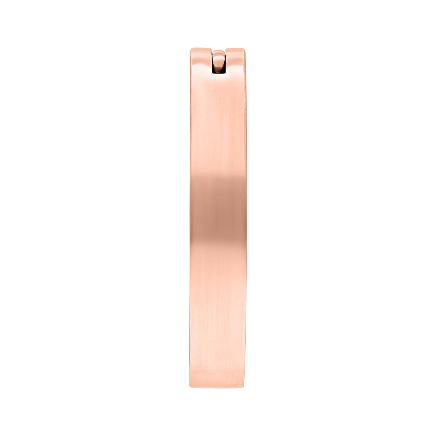 Clicker per ombelico in titanio color oro rosa su sfondo bianco